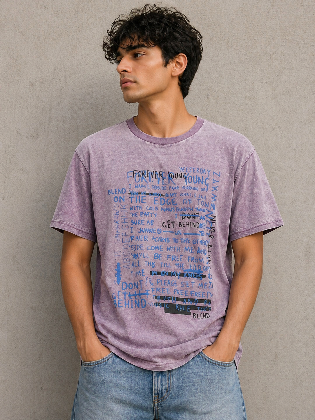 Burn Wash Drop Shoulder T-Shirt