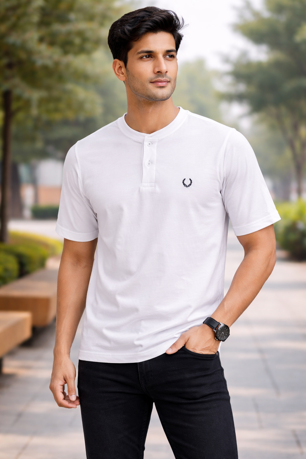 Casual Henley T-Shirt for Men