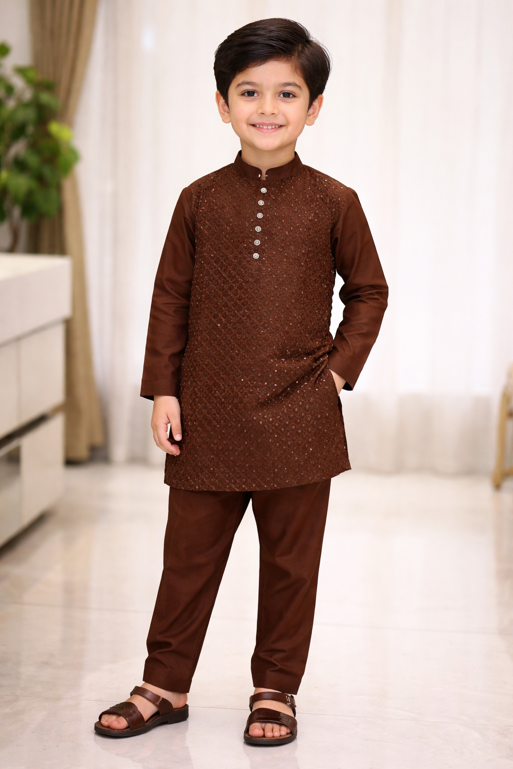 Kid Embroidered Kurta Shalwar