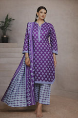 Ladies Printed Three Piece Stitched Suit