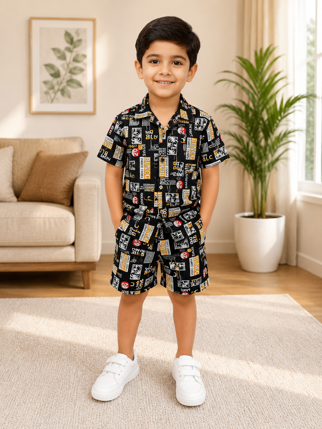 Kids Typography Design Outfit – 2 Piece Set
