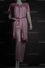 3 Piece Silk Pajama Suit | Soft & Stylish Women’s Nightwear 🌸
