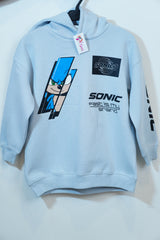 Hoodie Sonic Printed Gray – Cool & Comfortable Streetwear ⚡