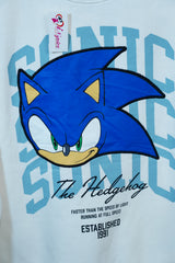 White Swift T-Shirt with Sonic Print – Trendy & Comfortable Wear