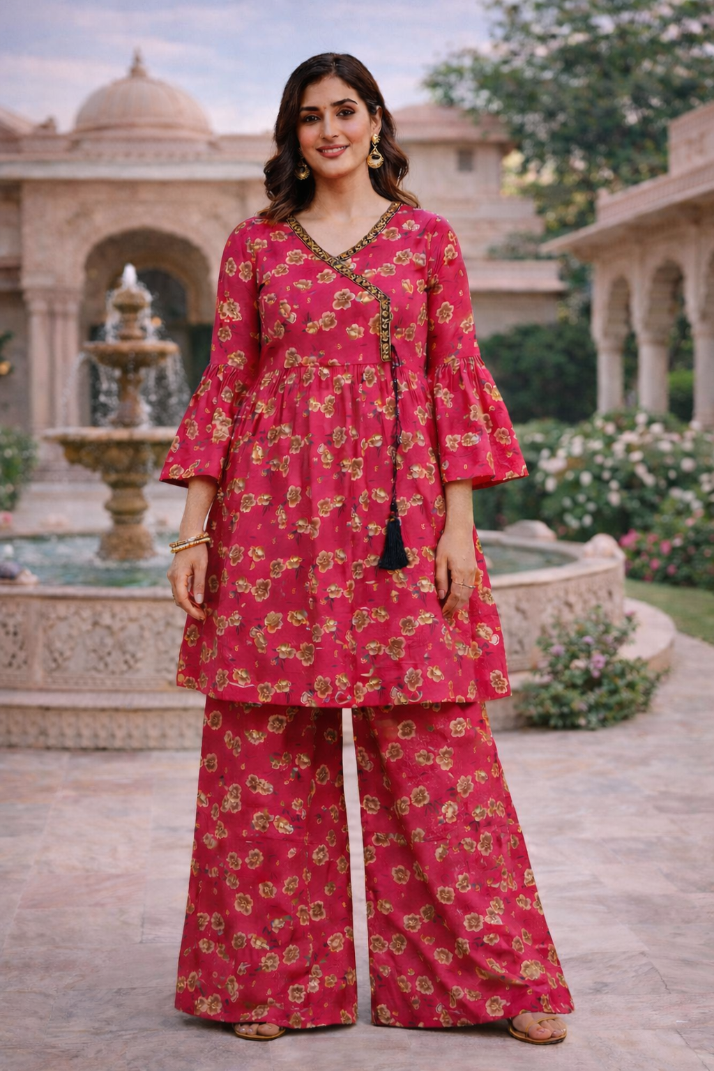 frock style ladies 2 pieces suit