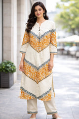 Ladies printed long suit 2 piece