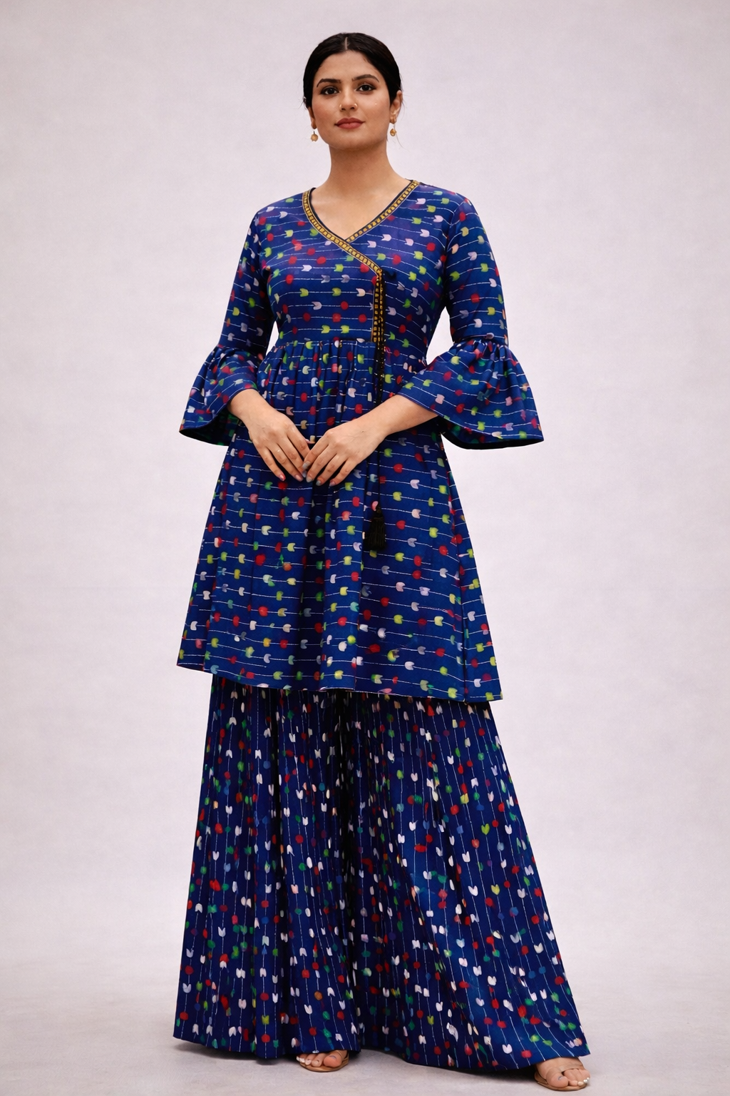 frock style ladies 2 pieces suit