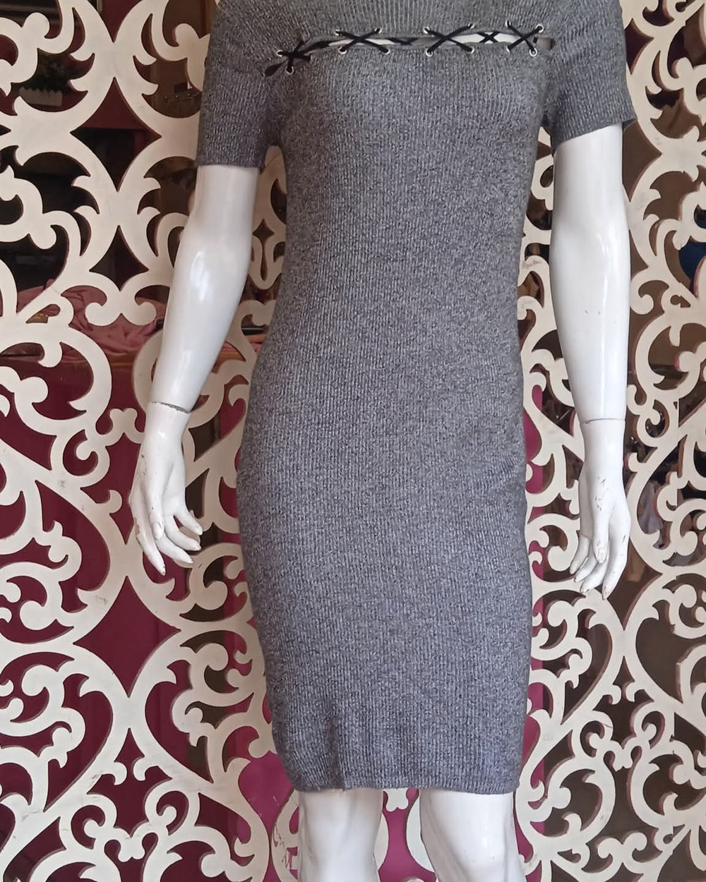 🌫 Long Gown | Grey | Soft Jersey Fabric - Brands Kahani