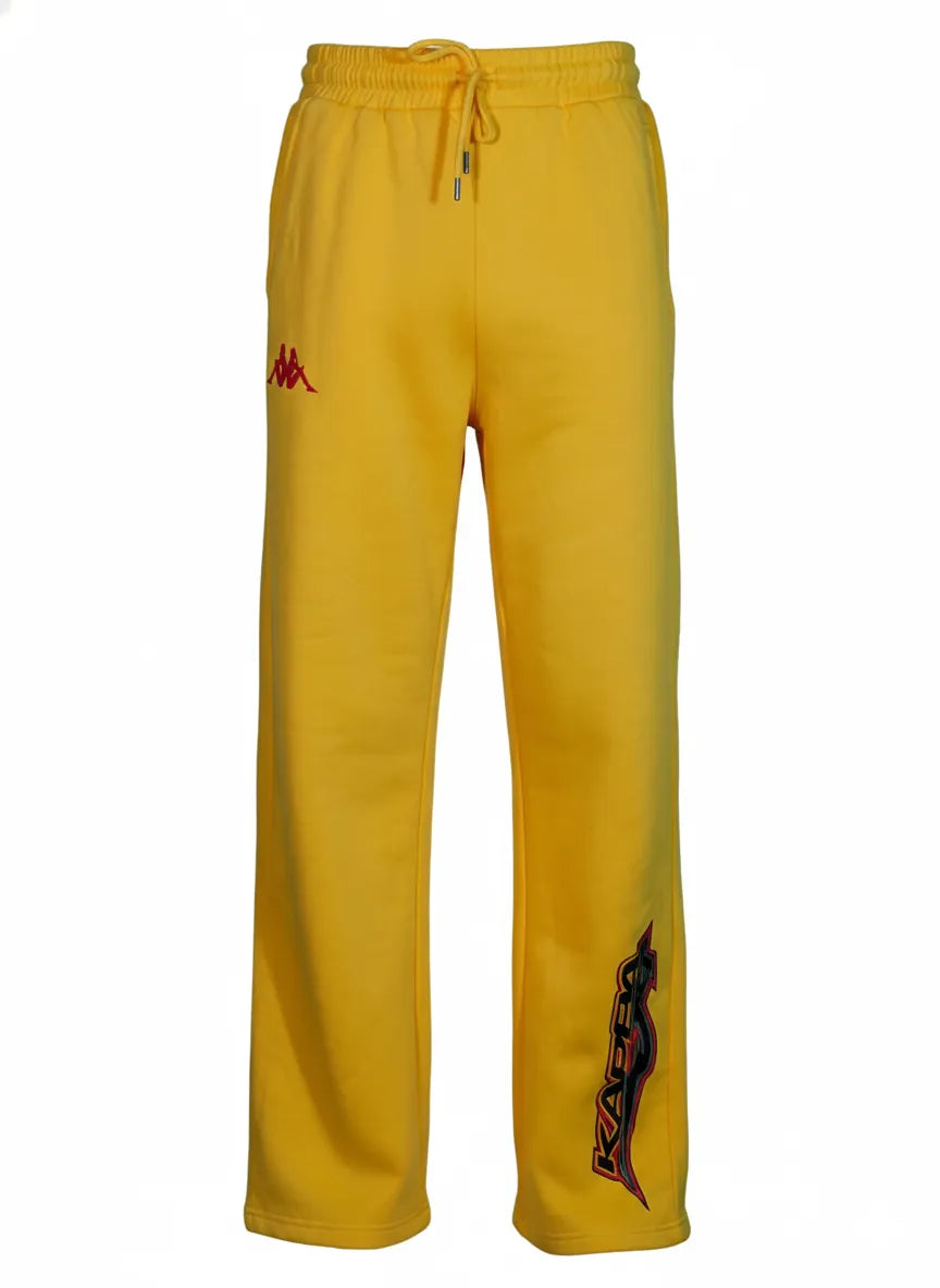 Yellow Fleece Trouser with Small Bottom Print – Cozy Winter Streetwear