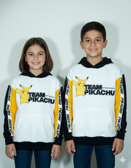 Team Pikachu Printed Hoodie for Kids – Fun Winter Wear
