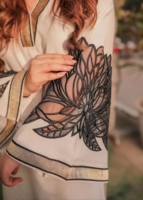 Almond ( Stitched Emb 2 Pcs) With plazo - Brands Kahani