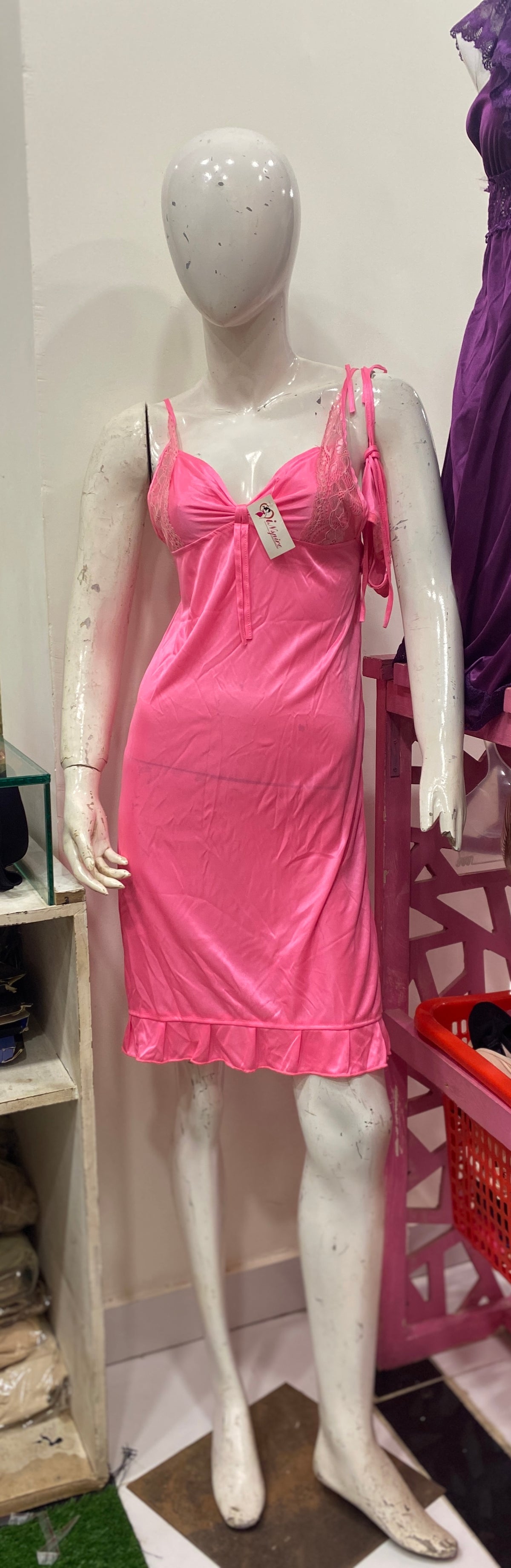 Silk Nighty : 3Pcs - Brands Kahani