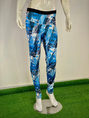 Women’s Sportswear Set – Blue Printed Gym Top & Leggings | Kahani 47