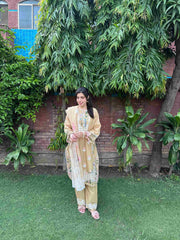 Attirepret - Exquisite Embroidered Cotton 3-Piece Suit