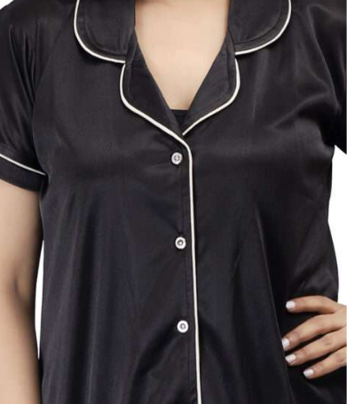 Silk 2 Piece Pajama Suit Nightwear for Women – Premium Nighty Set
