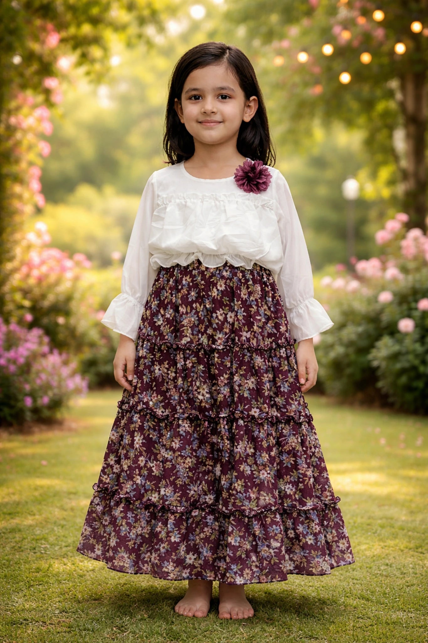 Girls Party Wear Floral Dress