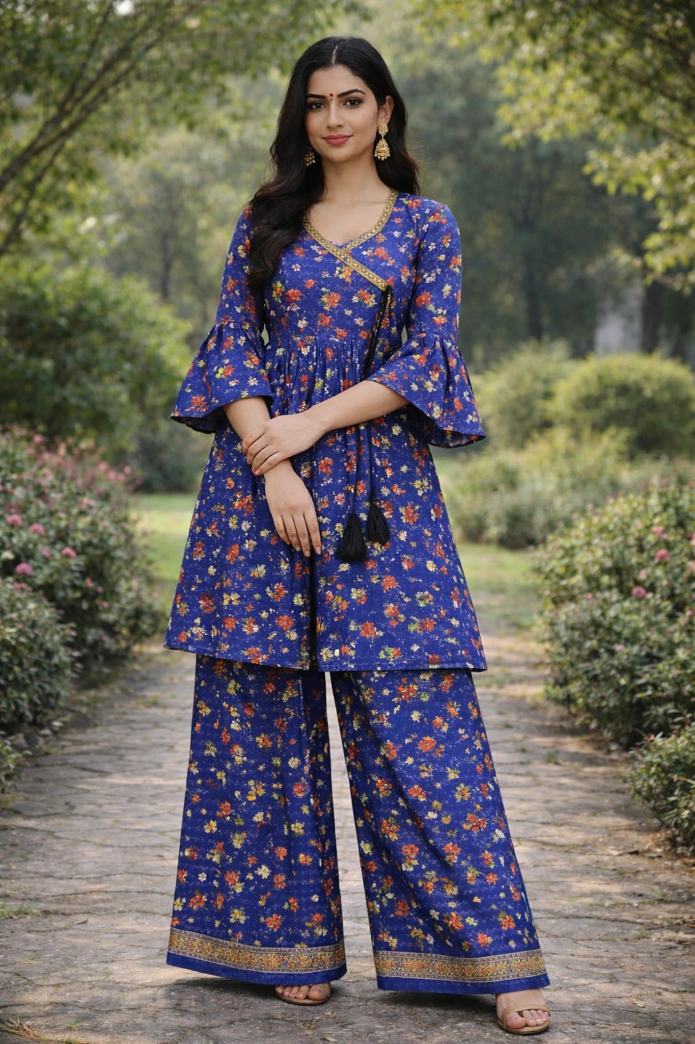 frock style ladies 2 pieces suit