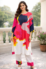 Ladies printed long suit 2 piece