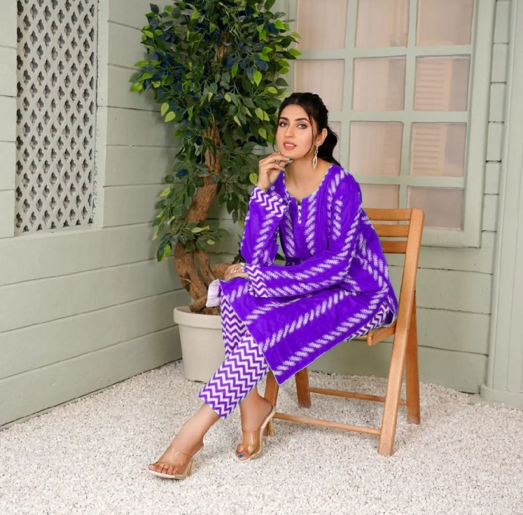 Contrass linning Ladies two piece - Brands Kahani