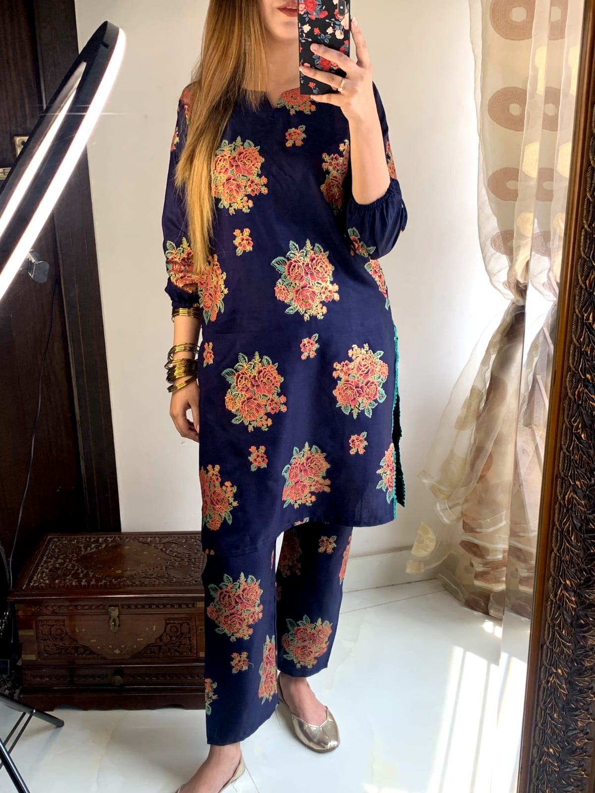 New Gulab Print Design 2Pcs - Brands Kahani
