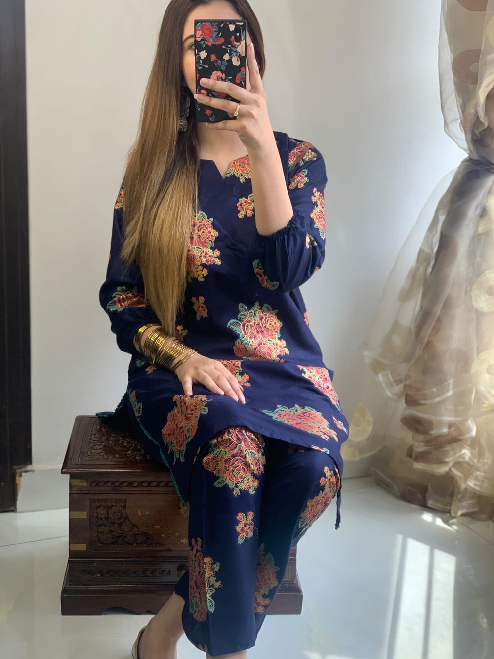 New Gulab Print Design 2Pcs - Brands Kahani