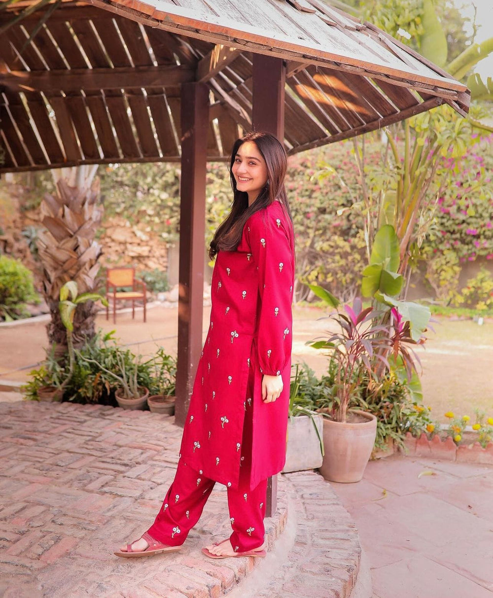 New Petal Embroiderd 2Pcs - Brands Kahani