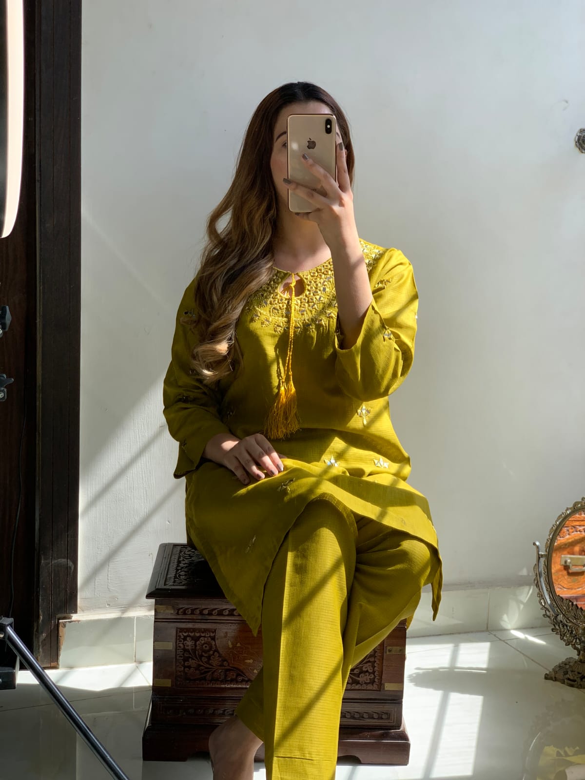 New Mirror Work EMB Cotton 2Pcs - Brands Kahani