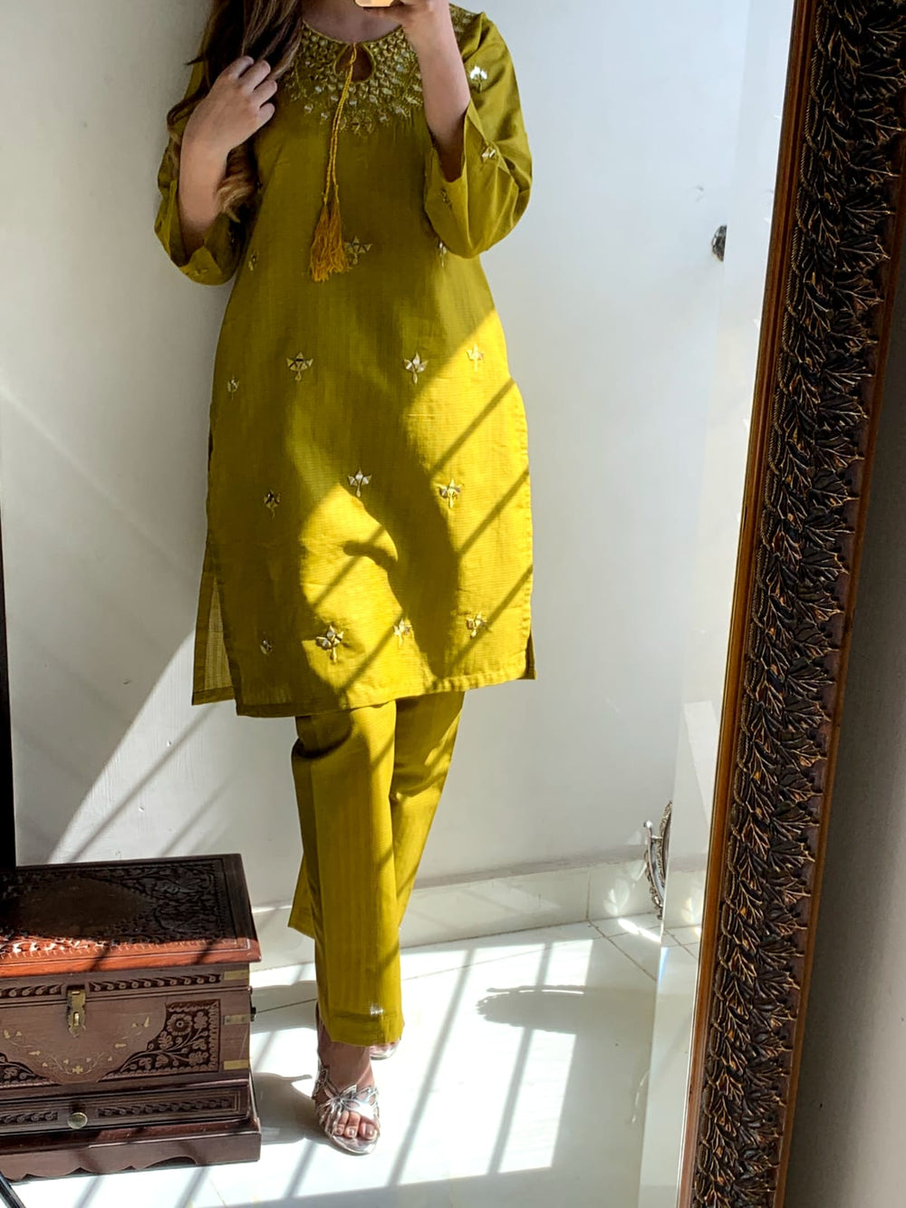 New Mirror Work EMB Cotton 2Pcs - Brands Kahani