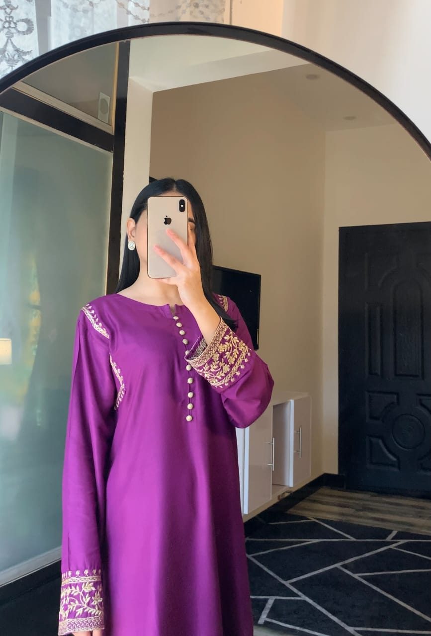 Siyah Style Embroidery Suit 2Pcs - Brands Kahani