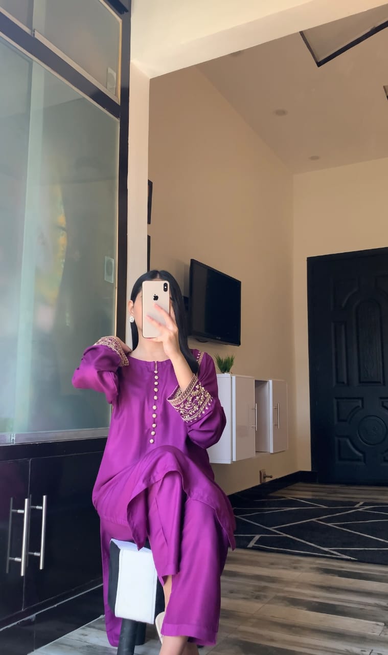 Siyah Style Embroidery Suit 2Pcs - Brands Kahani