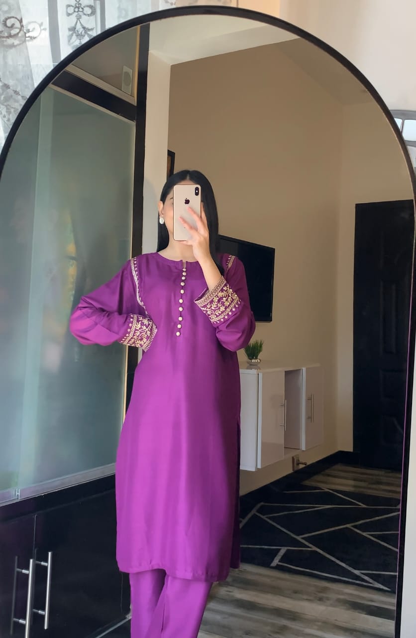 Siyah Style Embroidery Suit 2Pcs - Brands Kahani