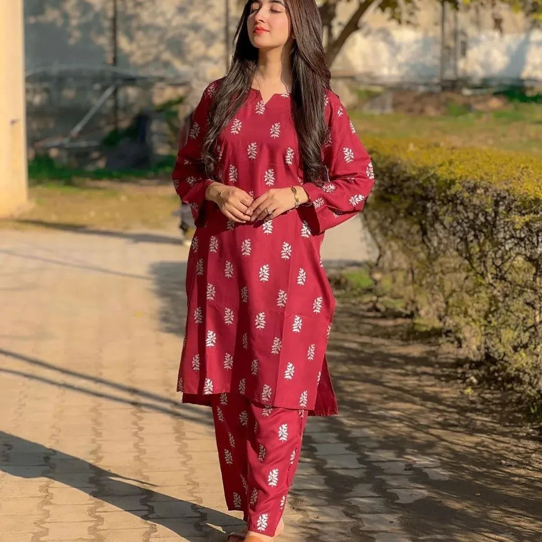 Saleha Block Print 2Pcs - Brands Kahani