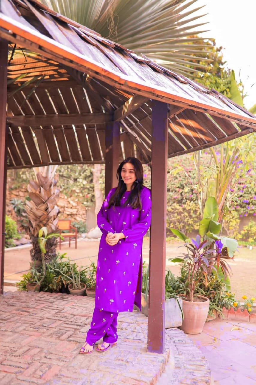 Daisy Delight ( Stitched Emb 2 Pcs) - Brands Kahani