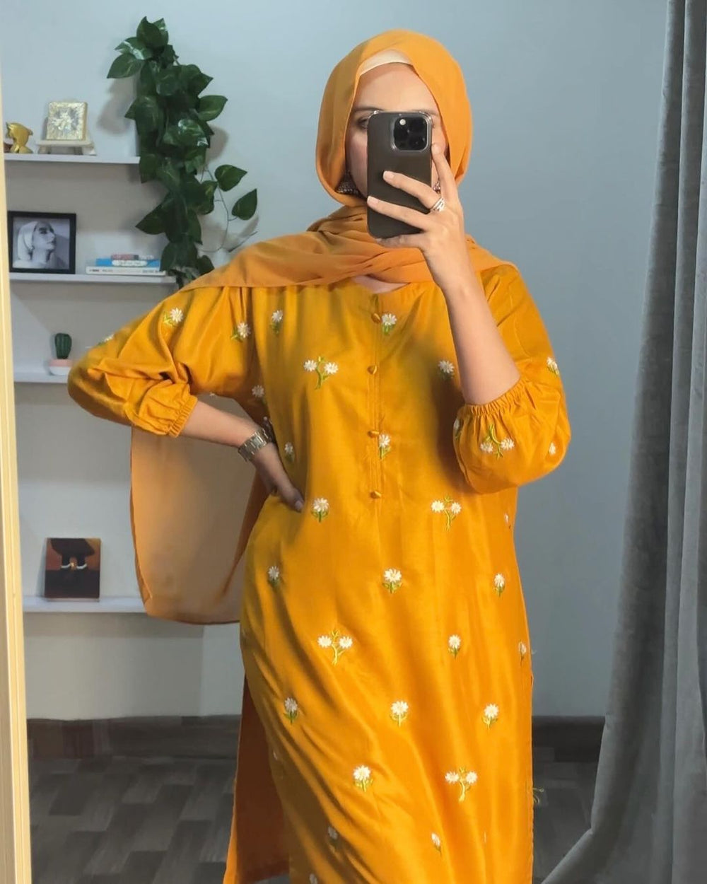 Daisy Delight ( Stitched Emb 2 Pcs) - Brands Kahani