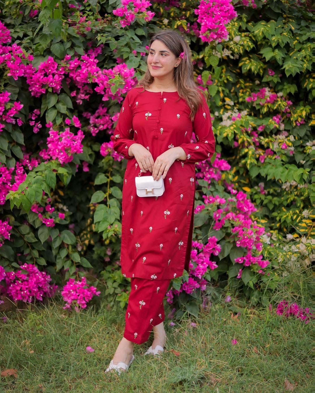 Daisy Delight ( Stitched Emb 2 Pcs) - Brands Kahani
