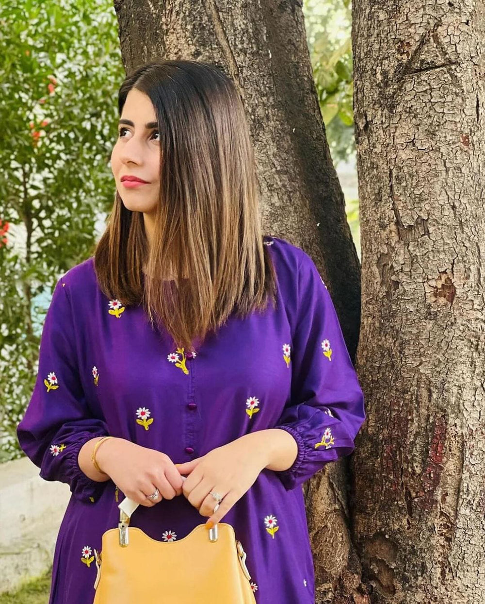 Daisy Delight ( Stitched Emb 2 Pcs) - Brands Kahani